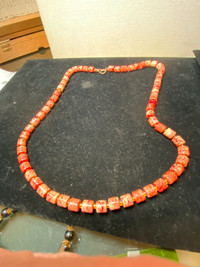 Orange Jasper Stone Necklace