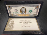 22k Gold Layered American $2 Bills Special Edition