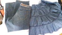 Girls Buggy Timberland Jeans and Jeans Skirt - Size 8-10