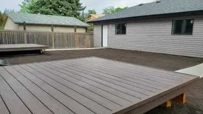 Composite decking board 4m long each. , 55 pieces total, $33/piece( price include matching hidden fa...