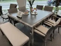 Table à diner extérieure patio 8 place outdoor dining table