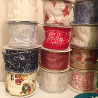 VERY LOW PRICES FOR  BEAUTIFUL NEW CHRISTMAS RIBBON & BOWS