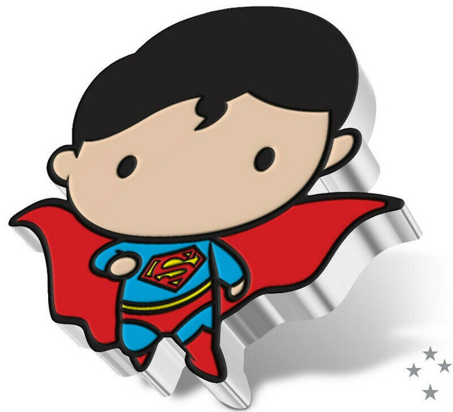SUPERMAN FLYING CHIBI SILVER COIN in Arts & Collectibles in Oshawa / Durham Region - Image 2