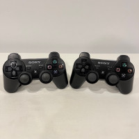 SET OF 2 DUALSHOCK 3 SONY PLAYSTATION 3 PS3 WIRELESS CONTROLLERS
