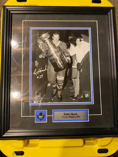 Eddie Shack signed/framed Maple Leafs photo, View more