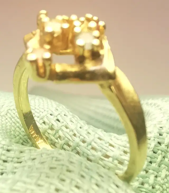 1980s 14K Yellow Gold Multi-Gemstone Nugget Ring Size 6.5 in Jewellery & Watches in Markham / York Region - Image 8
