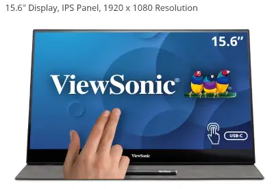 NEW ViewSonic TD1655 Portable 15.6" Touch Display, View more