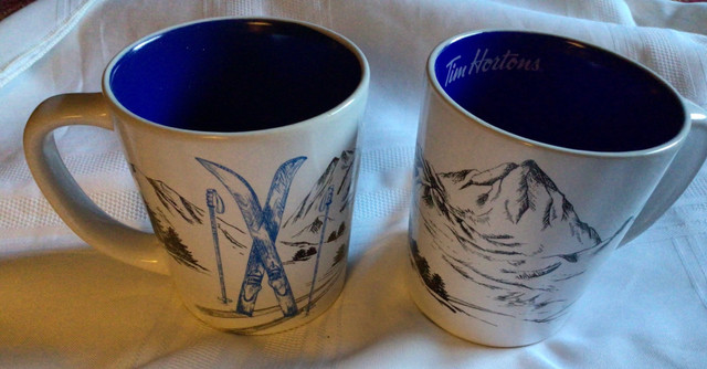 Pair  Tim Hortons ski mugs - $ reduced in Kitchen & Dining Wares in Thunder Bay - Image 3