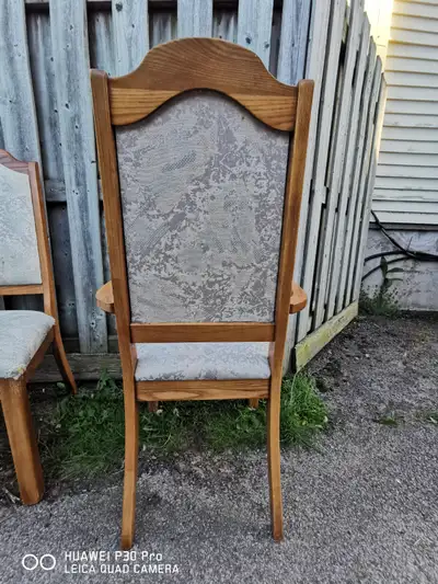 Set of 8 solid kitchen table chairs $60, View more