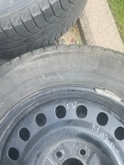 Winter tires were from a 2018 Mazda CX5. Car was traded in, less winter tires. Tires were used for t...