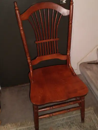 Solid Wood (Maple?) Dining Chairs (2), View more