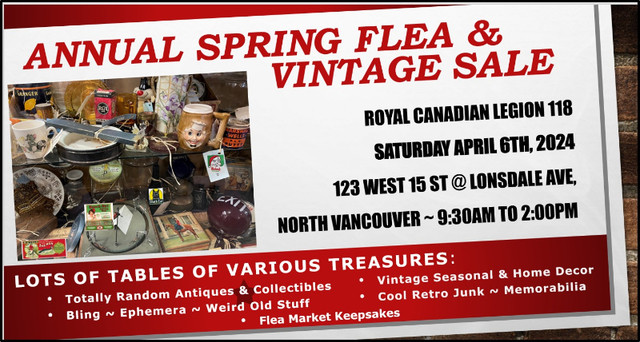 Annual Spring Flea and Vintage Sale Apr 6th in Other in North Shore