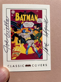 Joe Giella & Carmine Infantino signed DC Comics Batman #197 Card