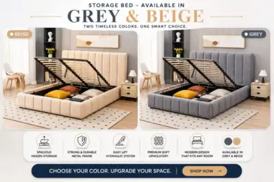 Brand New Stock Transform Your Bedroom with Smart Storage  COD, View more
