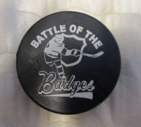 Puck Eddie Shack Gary Nylund Signed puck Battle of the Badges