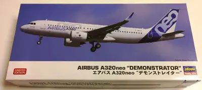 Hasegawa 1/200 Airbus A320neo in house Demonstrator livery. The kit is still sealed inside and never...