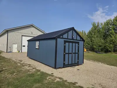 12×24 shed with chemney kit including and 2 30×30 windows