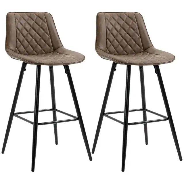 PU Leather Counter Height Bar Chair , 27.75" Bar Stools with Met in Chairs & Recliners in Markham / York Region - Image 11