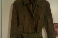 Suede Coat for women - Size XS (used) it's Washable