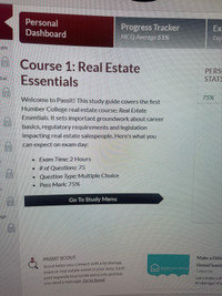 Humber college real  estate passit course 1 