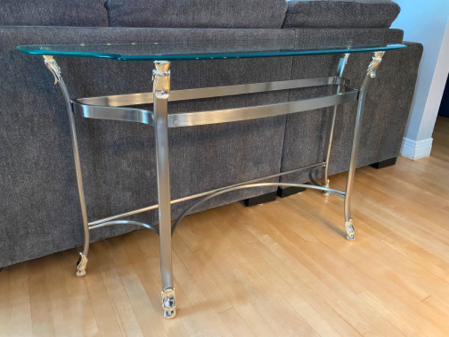 Table de canapé vitrée - console - Sofa Table dans Autres tables  à Laval/Rive Nord