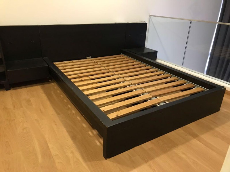 Ikea Malm Queen Bed + 2 Attached Nightstands Delivery Option! Beds