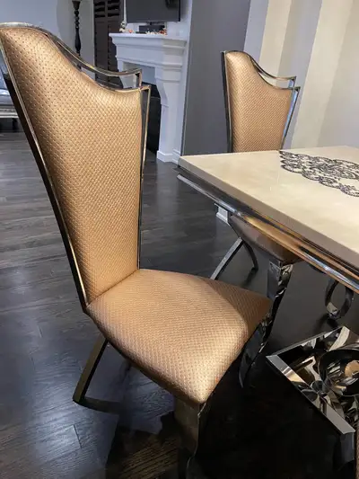 marble top dinning table set with 6 chairs, View more