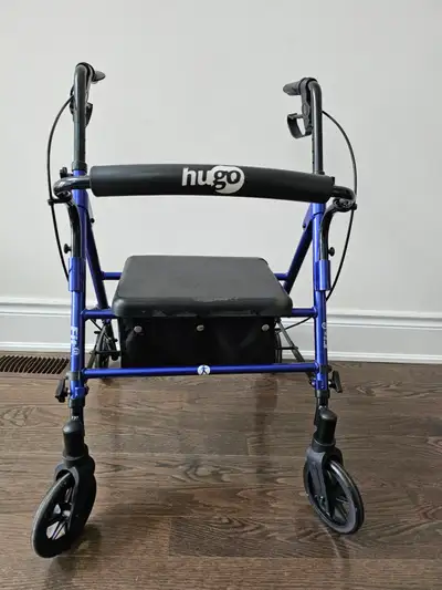 Hugo Fit 6 Lightweight Rolling Walker with Padded Seat, Backrest and Storage Bag $80 A multi-height...