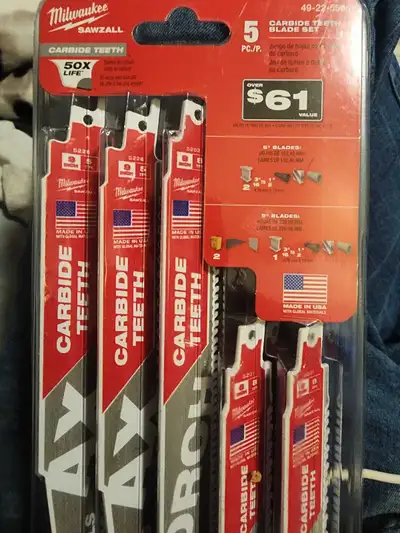 Milwaukee Sawzall Carbide blade set, View more