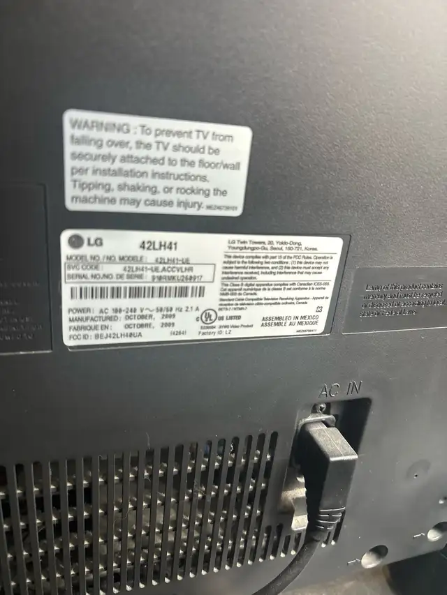 LG TV 42’’64520002258818121