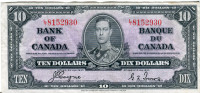 1937 Canadian $10 Bill
