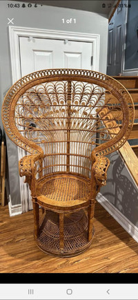 Gorgeous wicker peacock chair