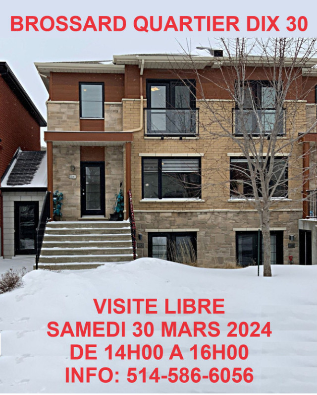 VISITE LIBRE SAMEDI 30 MARS 2024 DE 14H00 A 16H00 dans Maisons à vendre  à Longueuil/Rive Sud