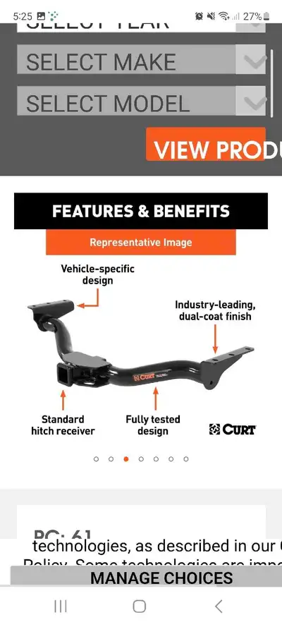 Never mounted never used. Curt hitch.