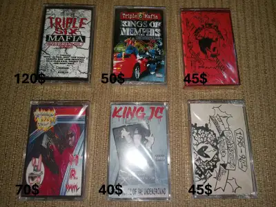 Memphis Rap cassettes. Sealed, Rare réédition, sold out, View more