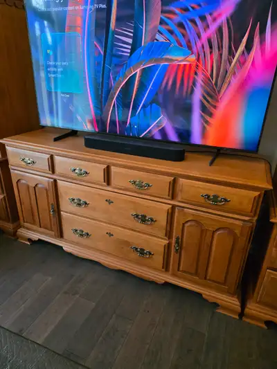 Solid oak dresser, good condition, View more