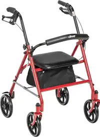 Drive Medical4 Wheel Rollator, Red, 1 Each 1 countAdult