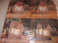 Nice Christmas glass candle holders. Brand New in box