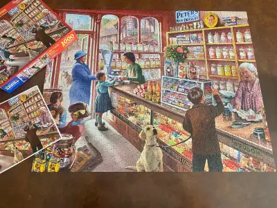 Old Candy Store 1000 White Mountain Puzzle Jigsaw Vintage Shop, View more