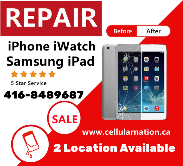 ⭐PROMOTION REPAIR⭐iPhone Samsung iPad Watch broken screen+more in Cell Phone Services in Mississauga / Peel Region