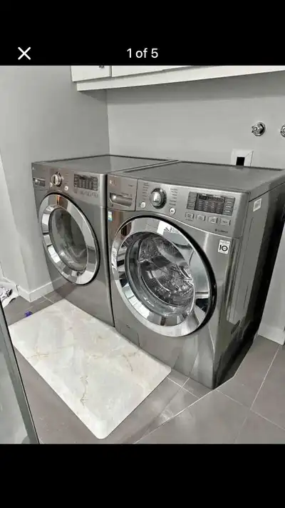LG STAINLESS STEEL GRAPHITE WASHER ELECTRIC DRYER , View more