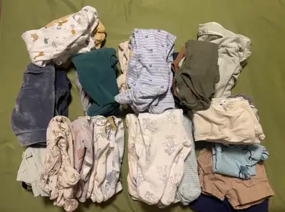 Lot of boys newborn/0-3 month clothing, View more