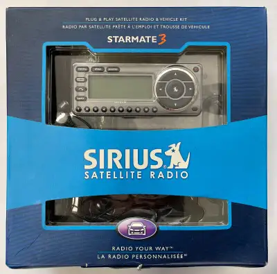 Sirius Satellite Radio STARMATE 3 Plug & Play Satellite Radio & Vehicle Kit, used, good condition in...