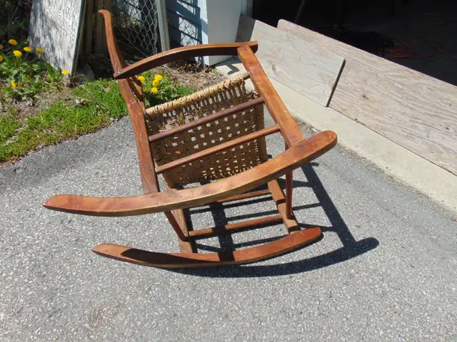 QUEBEC LADDER BACK ROCKER ROPE SEAT REDONE YEARS AGO in Chairs & Recliners in Kingston - Image 7