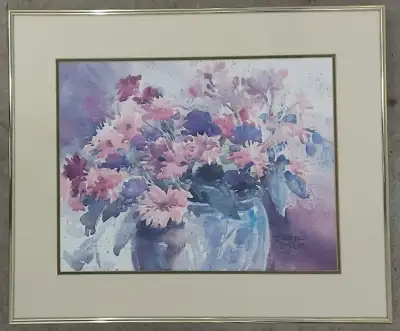 VINTAGE DALINA DARTON FLOWERS PRINT (1986), View more