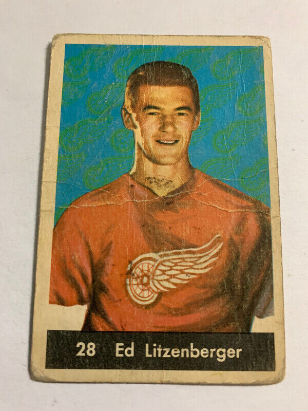 1961-62 PARKHURST DETROIT RED WINGS VINTAGE #28 ED LITZENBERGER. dans Art et objets de collection  à Longueuil/Rive Sud