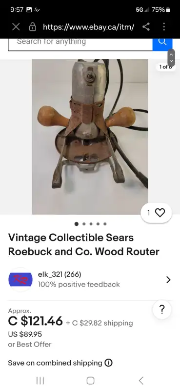 Selling both of my antique power tools a wood router and a jigsaw asking 100$ fir the pair obo picku...