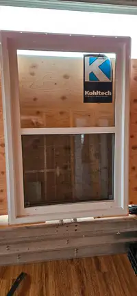 Two (2) Frame Size: 33W x 50H single hung Koltech vinyl windows