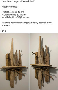 Driftwood shelf: Home decor