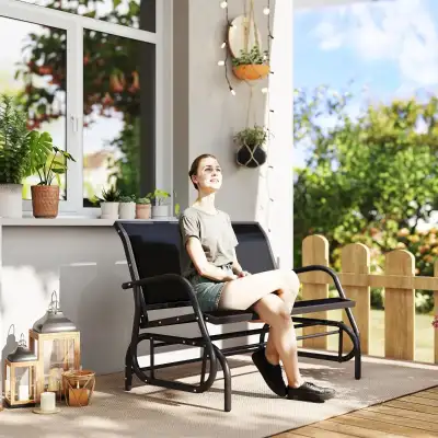Heavy duty loveseat, patio Double Glider Bench  Rocker , View more